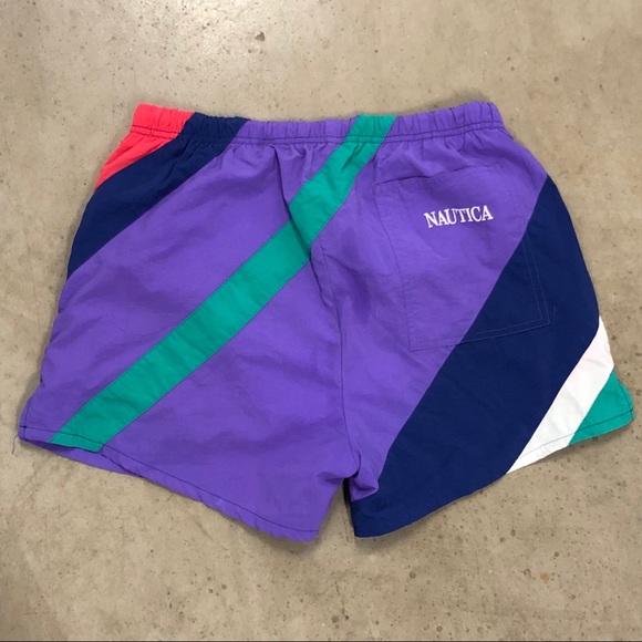 Vintage Nautica Colorblock Running/Swim Shorts - Picture 2 of 3